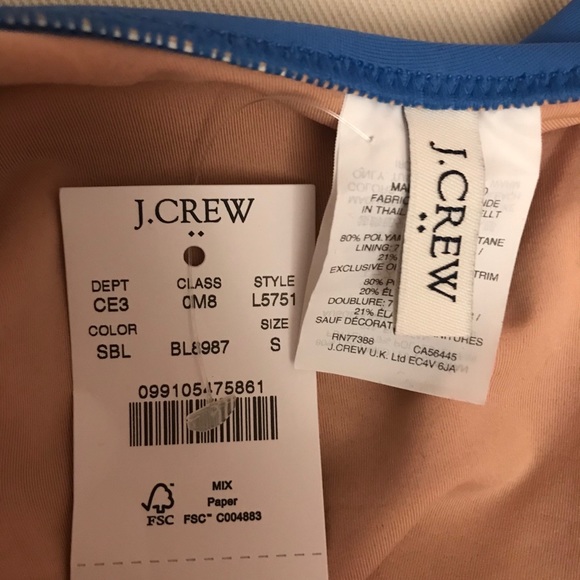 DONATED ** J. Crew Ballet Neck One-Piece Swimsuit - S Small - Picture 4 of 5